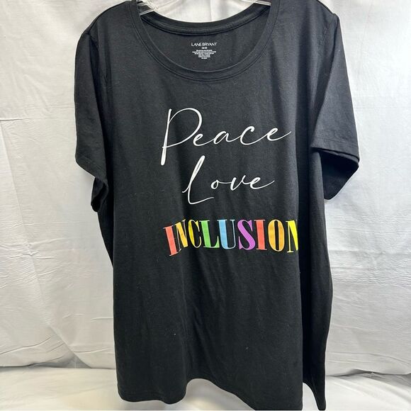Lane Bryant Tops - Lane Bryant 18/20 Inclusion LGTBQ plus size Black SOFT shirt 238